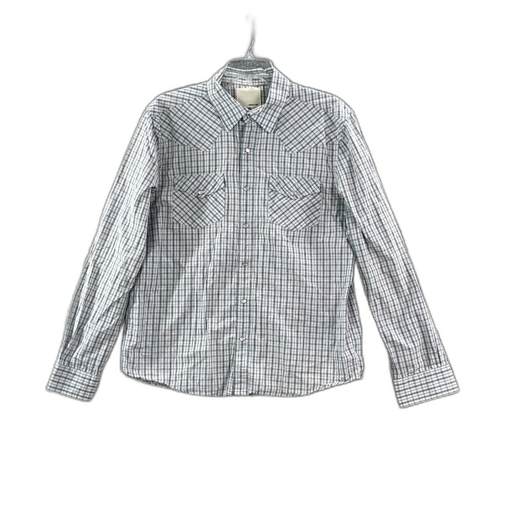 Twenty One Western Shirt Mens XL Check Long Sleeve Pockets Cowboy Rodeo Rancher